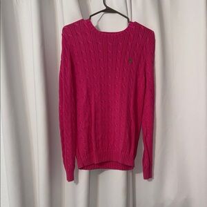 Ralph Lauren Fuchsia Cable Knit Sweater